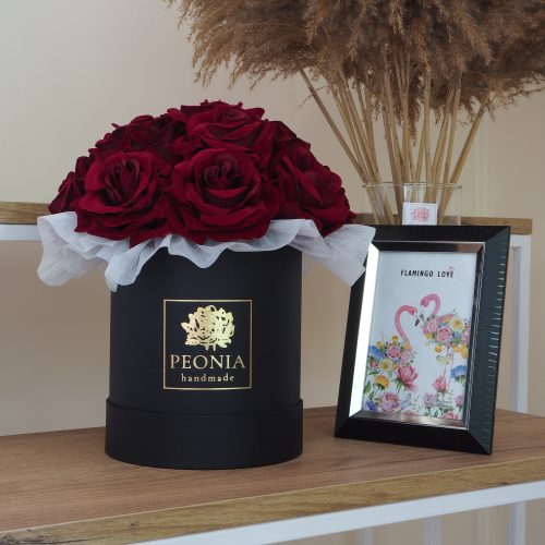 Duży flower box róże aksamitne